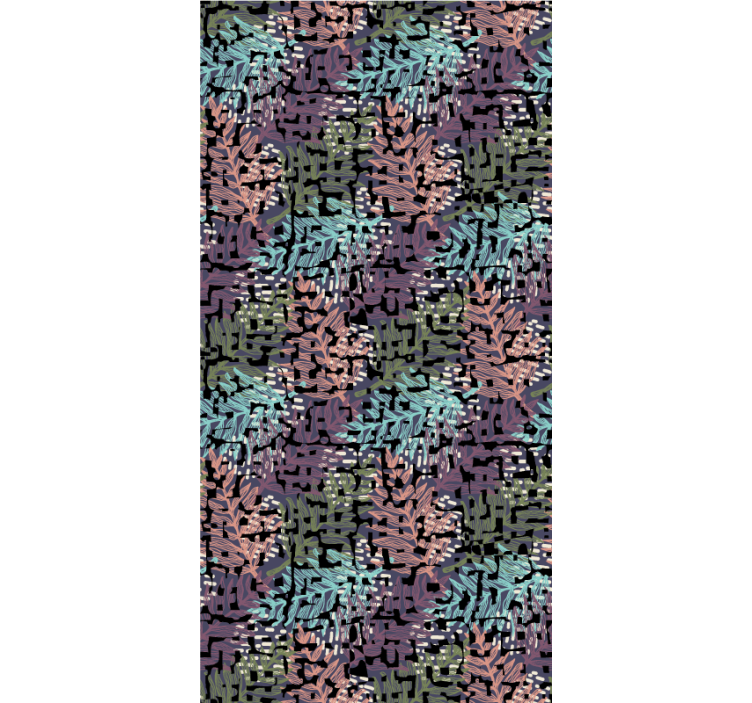 Květinový ornament tapeta barevná originální flóra - TenStickers