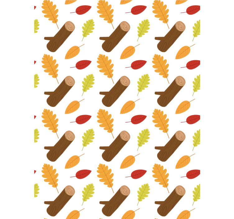Květinový ornament tapeta různobarevné stromy - TenStickers