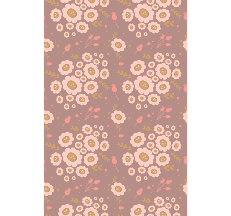 Květinový ornament tapeta v pastelových barvách - TenStickers
