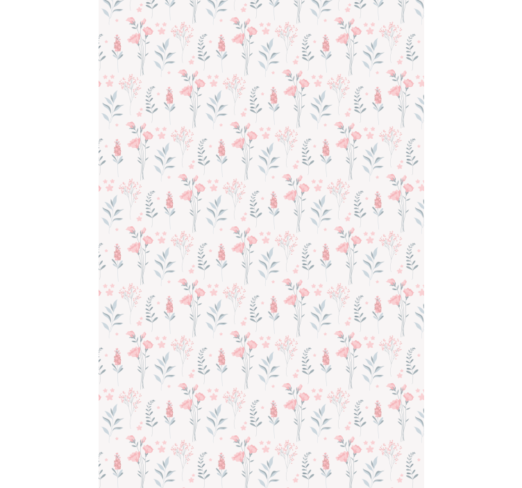 Květinový ornament tapeta růžové květy - TenStickers