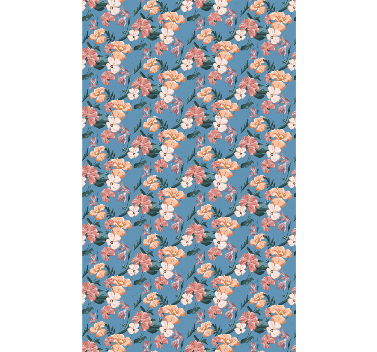 Květinový ornament tapeta ziedi džíny - TenStickers