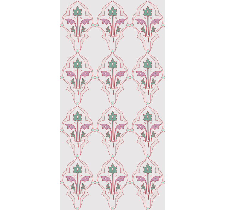 Květinový ornament tapeta s formálním květinovým designem - TenStickers