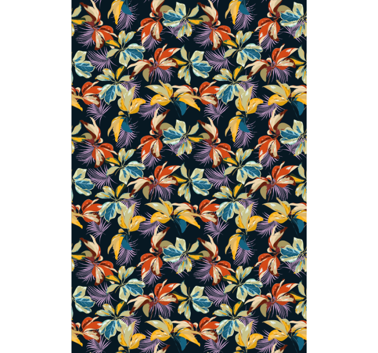 Květinový ornament tapeta design tygří lilie - TenStickers