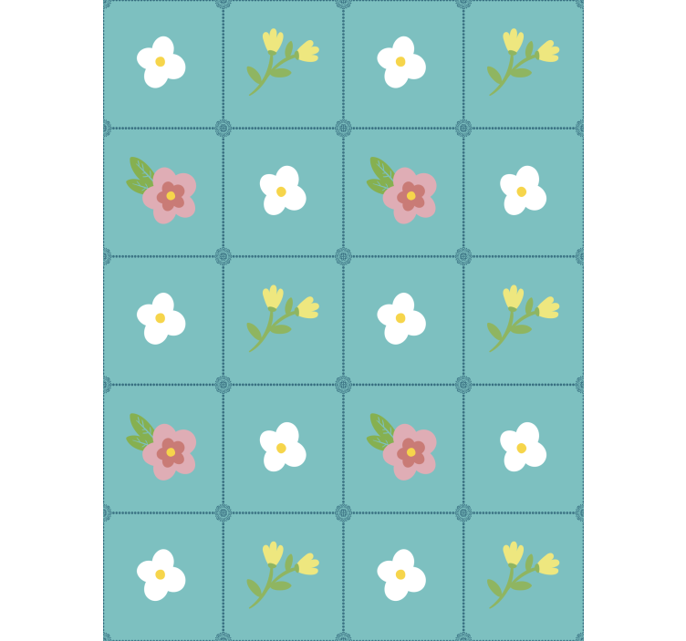 Květinový ornament tapeta v stylu babiččina chic - TenStickers