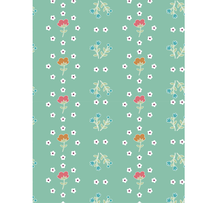 Květinový ornament tapeta v stylu babičky - TenStickers