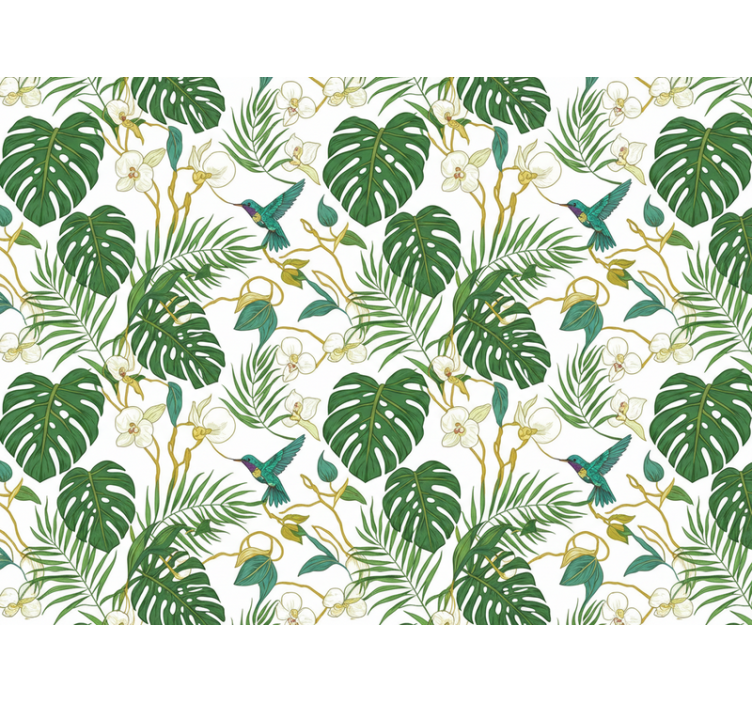 Dopisní tapeta smaragdová botanická zahrada - TenStickers