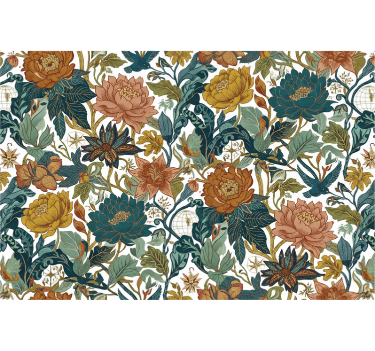 Květinová tapeta pro cestovatelský styl života - TenStickers