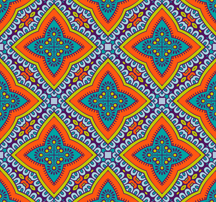 Ozdobné tapeta barevné orientální styl - TenStickers