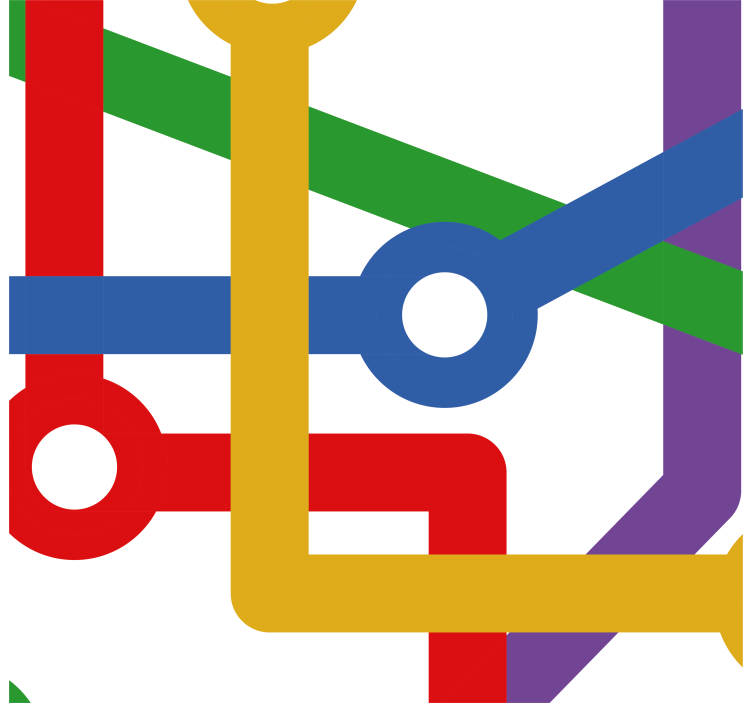 Metro mapa abstraktní tapeta - TenStickers
