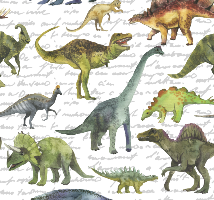 Realistické dětské tapeta dinosaurů - TenStickers