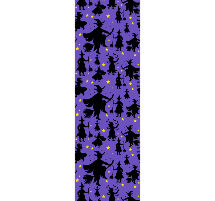 Siluety čarodějnic Tapeta pro předvečer Všech svatých - TenStickers