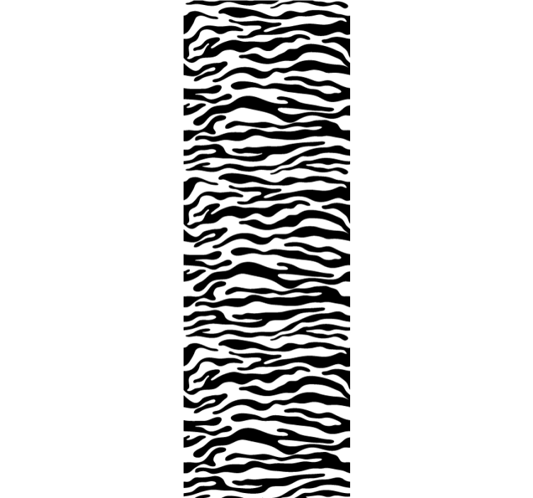 černá a bílá zebra vzor tapeta - TenStickers