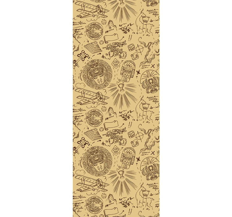 Vintage expediční skici Další vintage tapeta - TenStickers