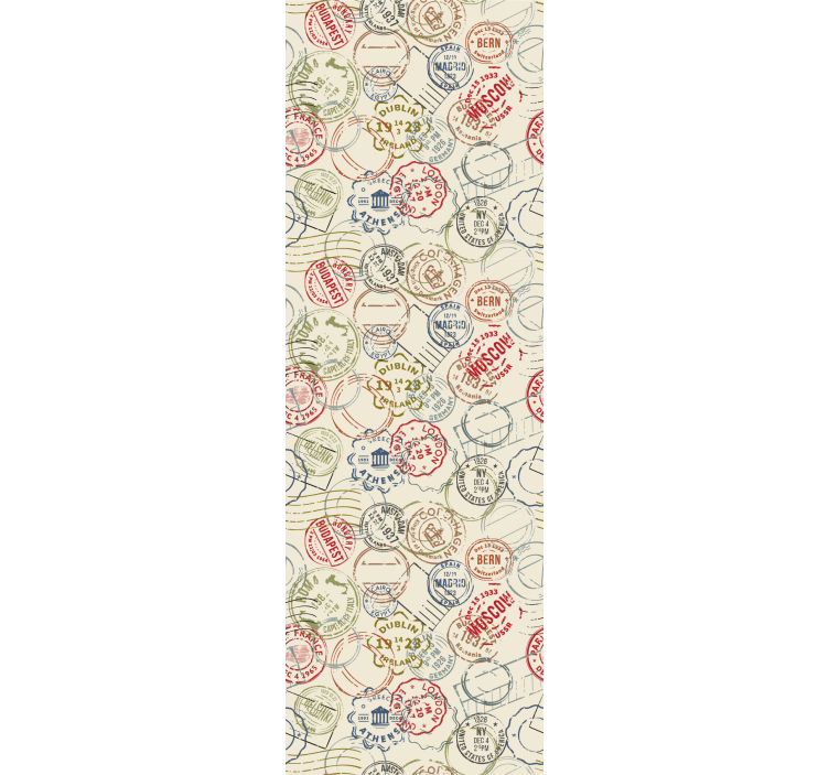 Názvy zemí a památky města tapeta - TenStickers