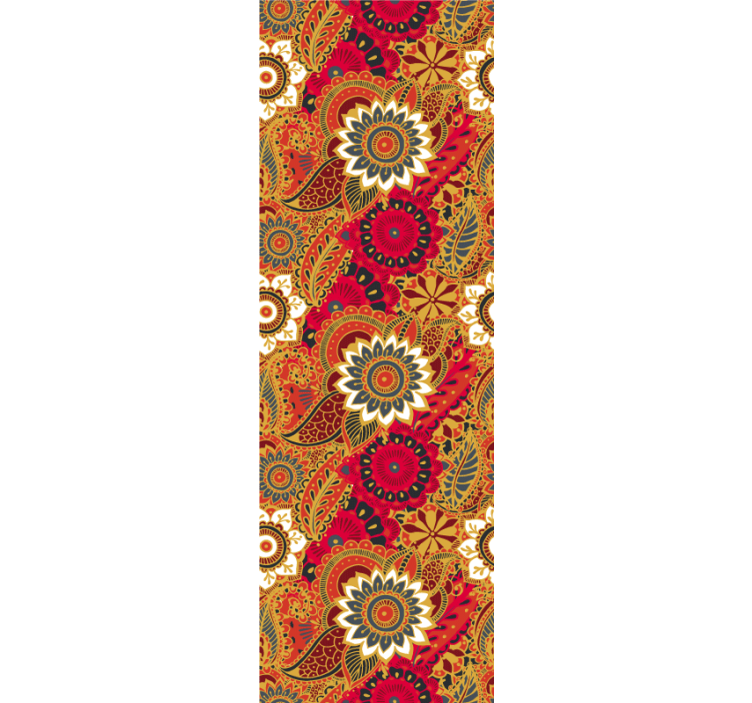 Květinový indický ornament květinové tapeta - TenStickers