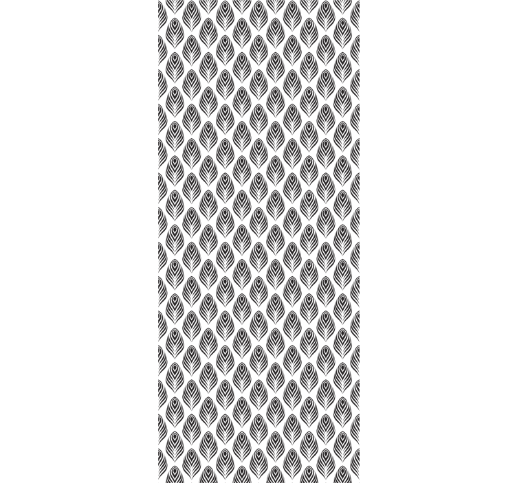 černobílé paví ozdobné tapeta - TenStickers