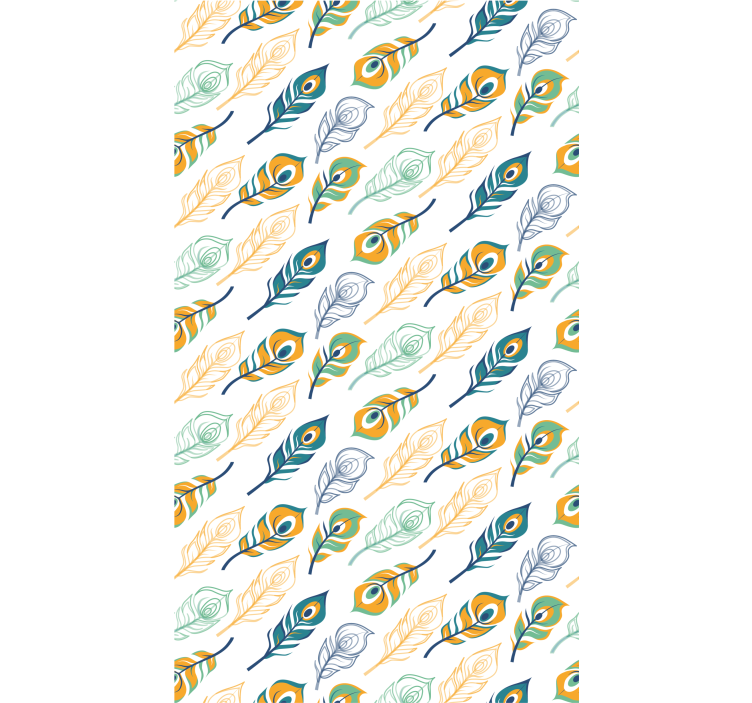 Opeřená elegance Umělecká tapeta - TenStickers