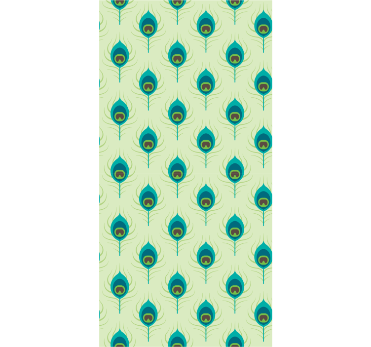 Moderní ozdobné tapeta z pavího peří - TenStickers