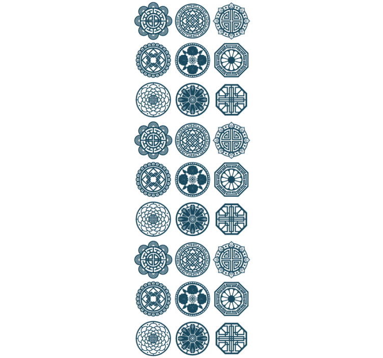 Korejské tvary špinavé tapeta - TenStickers