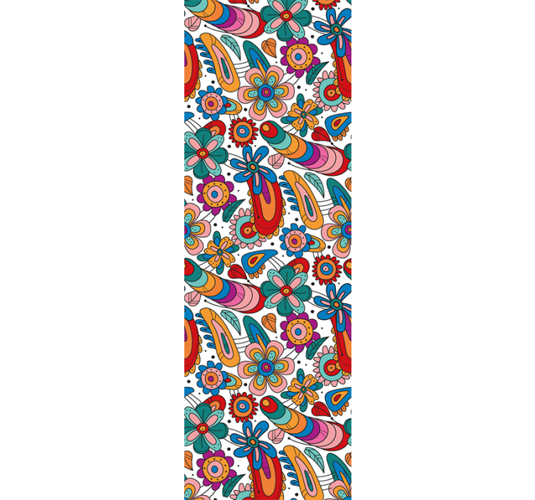 Květinový rozmarný vzor květinová tapeta - TenStickers