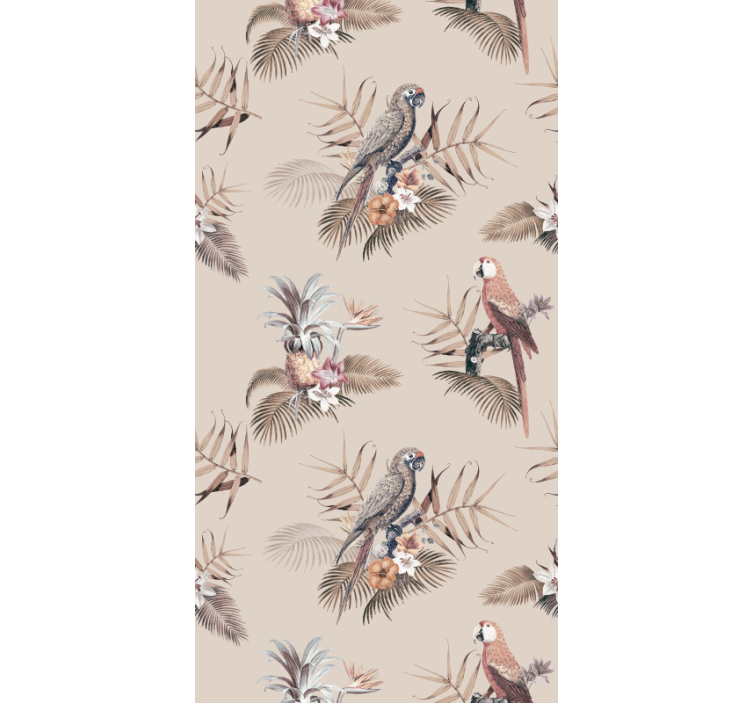Elegance tropického papouška Papoušek tapeta - TenStickers