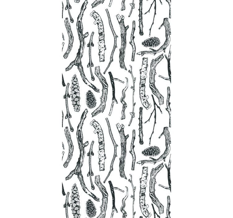 Lesní skici Zvířecí tapeta - TenStickers