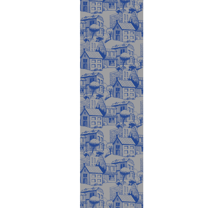 Městská skica ilustrace město a země tapeta - TenStickers