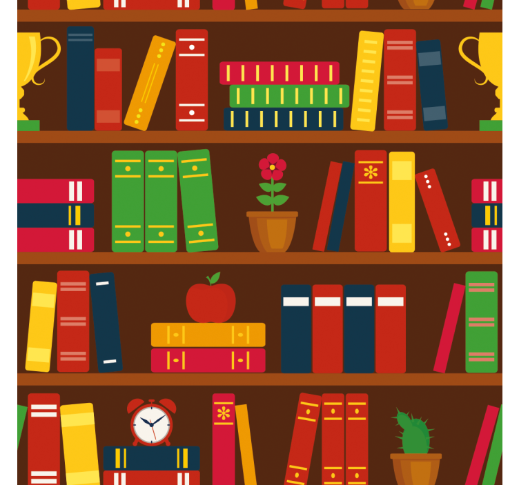 Domácí knihovna domácí kancelář tapeta - TenStickers