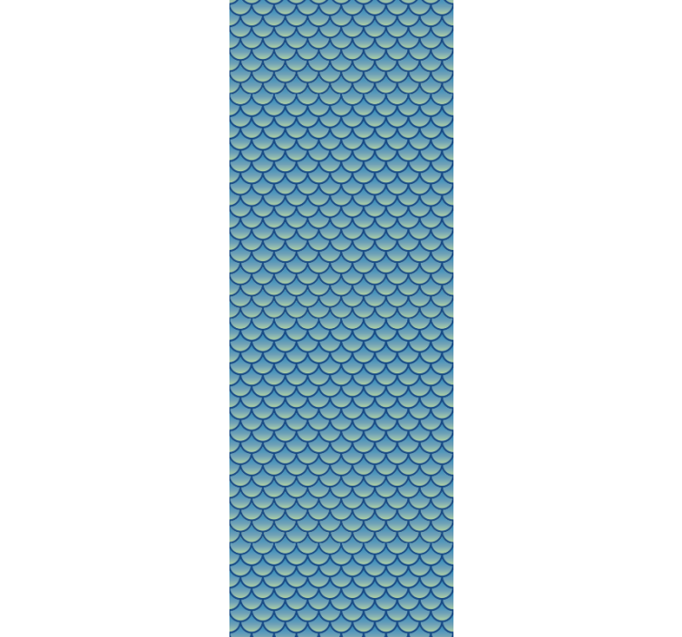 Vzor rybích šupin Geometrická tapeta - TenStickers