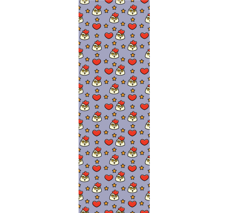Kreslený kuřecí vzor Zvířecí tapeta - TenStickers