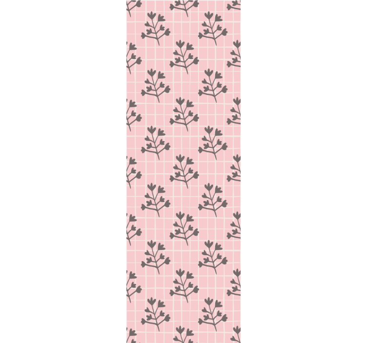 Botanický vzor mřížky Dopisní tapeta - TenStickers