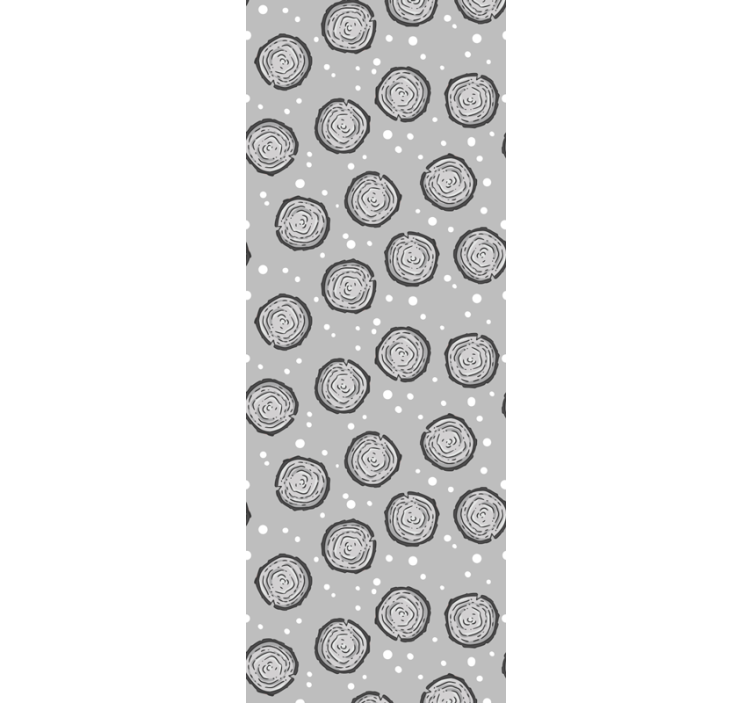 Tečkované rozety Šedá tapeta - TenStickers