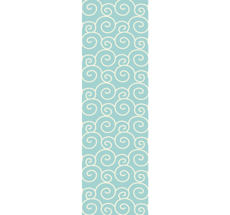 Vintage vlny modré abstraktní tapeta - TenStickers