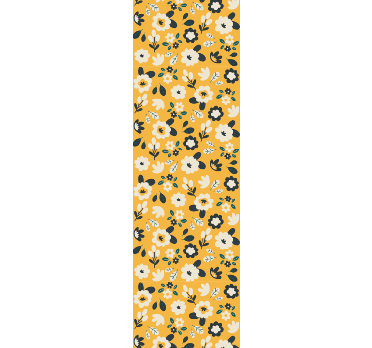 Tapeta zářivě žluté a bílé květy - TenStickers