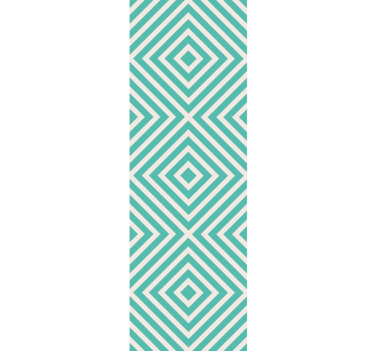 Akvamarínové kosočtverce horizontální tapeta - TenStickers