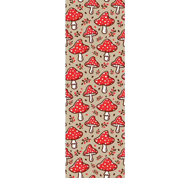Houbový vzor Umělecká tapeta - TenStickers