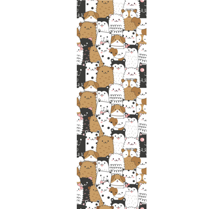 Hravý motiv kočky Tapeta s kočkou - TenStickers