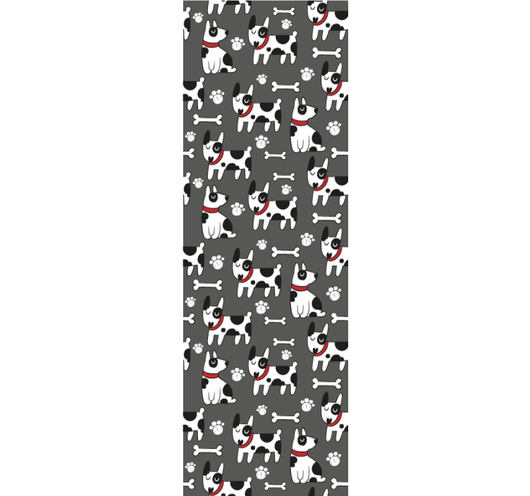 Hravé psí ilustrace Psí tapeta - TenStickers