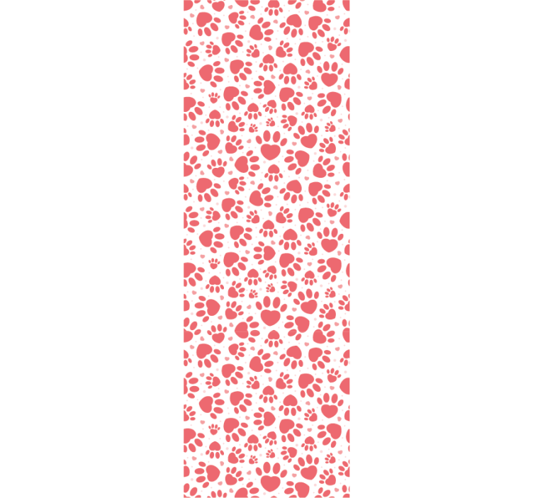 Tlapka tisk srdce Psí tapeta - TenStickers