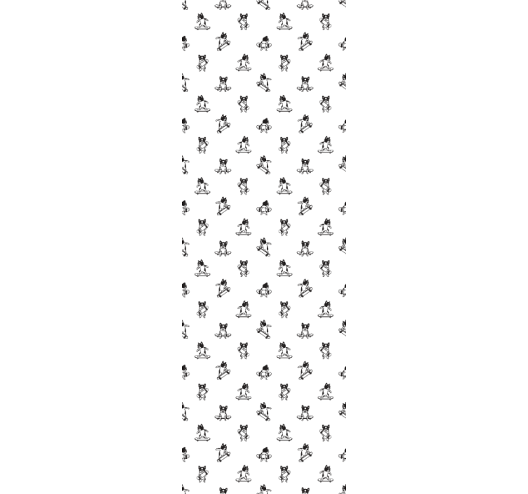 Buldoci na skateboardu Psí tapeta - TenStickers