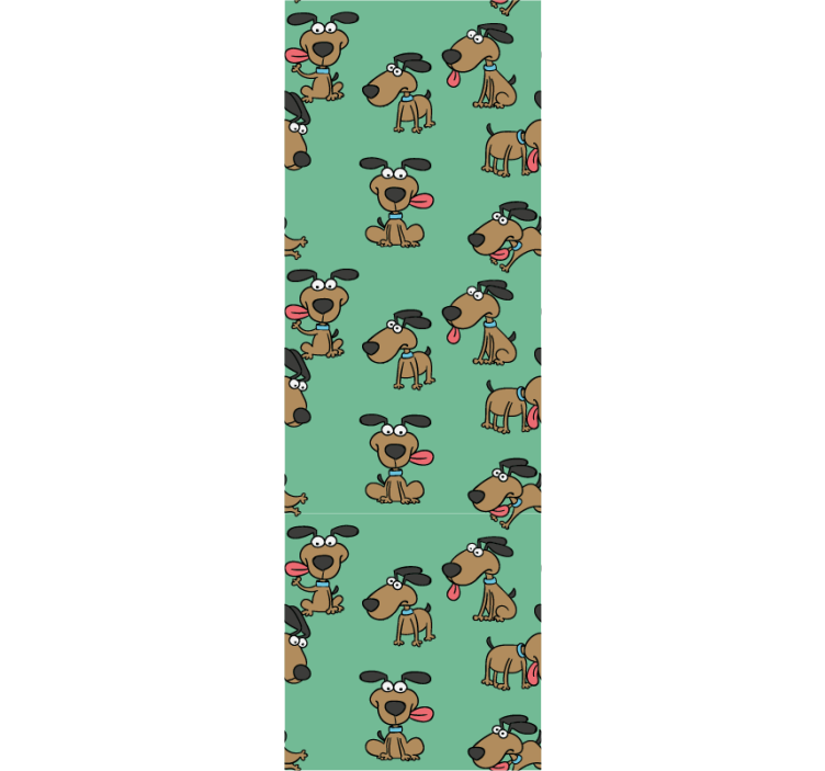 Vtipná tapeta do ložnice ve stylu cartoonského psa - TenStickers