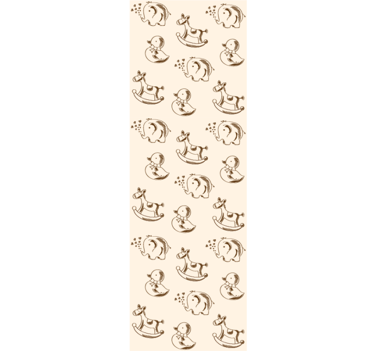 Roztomilý design tapeta slon, kachna a kůň - TenStickers