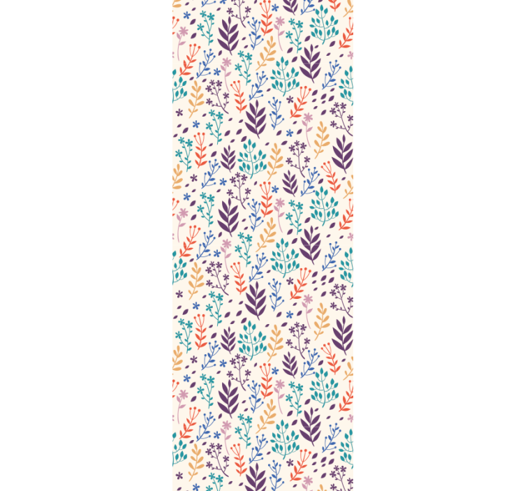 Květiny a listy květinové tapeta - TenStickers