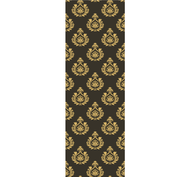 Zdobený motiv listí Barokní tapeta - TenStickers