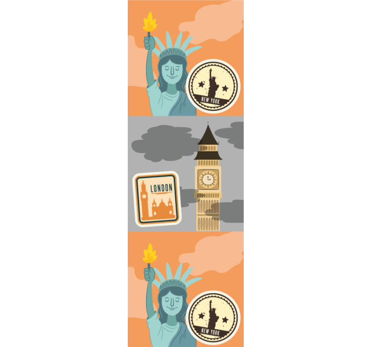 Ikonické památky města New york tapeta - TenStickers