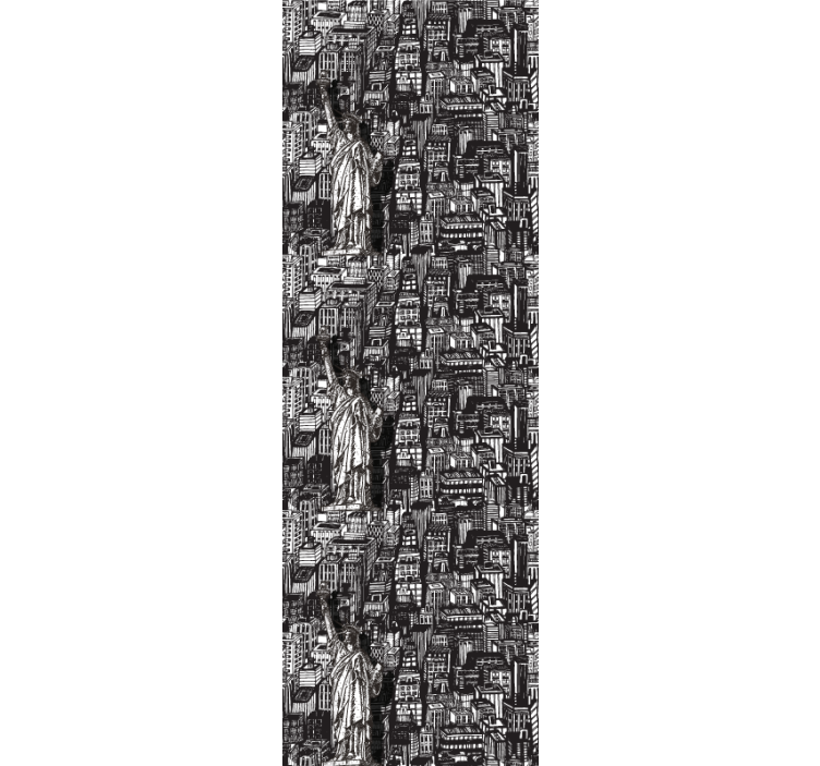 Socha městská koláž město a země tapeta - TenStickers