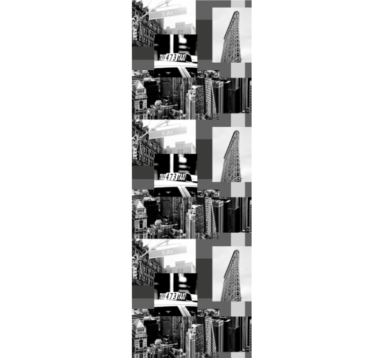 Vzor městské koláže město a země tapeta - TenStickers