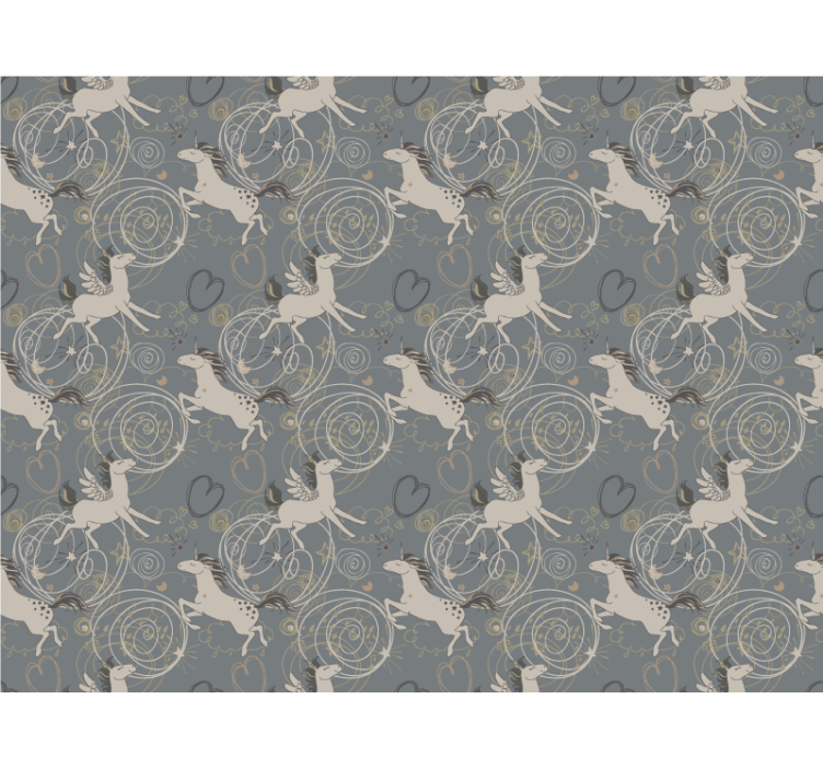 Pegasus unicorns tmavá dětská tapeta - TenStickers