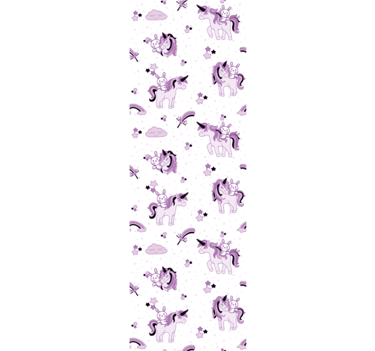 Dětská tapeta pro jednorožce a králičí hvězdy - TenStickers
