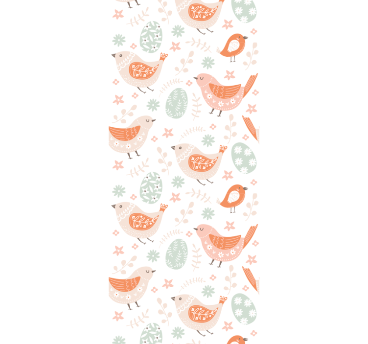 Minimalistická dětská tapeta severských ptáků - TenStickers